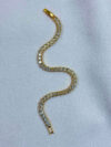 Chhavi Micro Gold Crystal Wave Tennis Bracelet