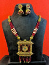Kumkum Beaded Long Necklace Set