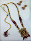 Kumkum Beaded Long Necklace Set