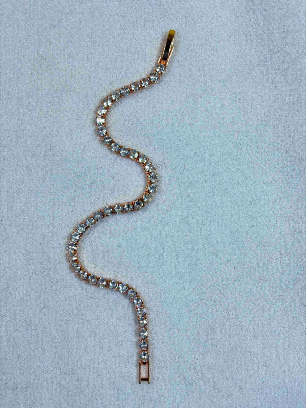 Serafina Rose Gold Crystal Wave Bracelet