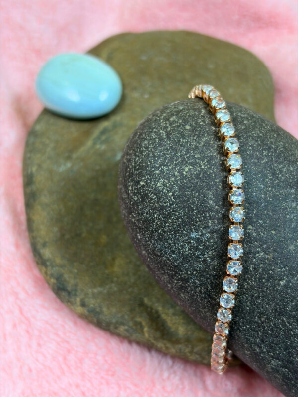 Serafina Rose Gold Crystal Wave Bracelet