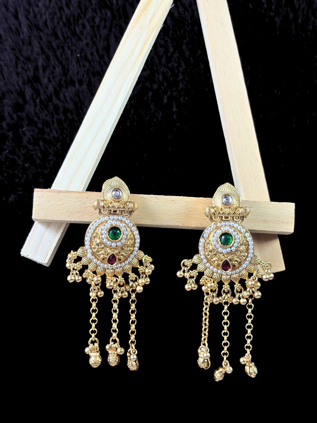 27 (2) Anvi Gold-Finish Earrings