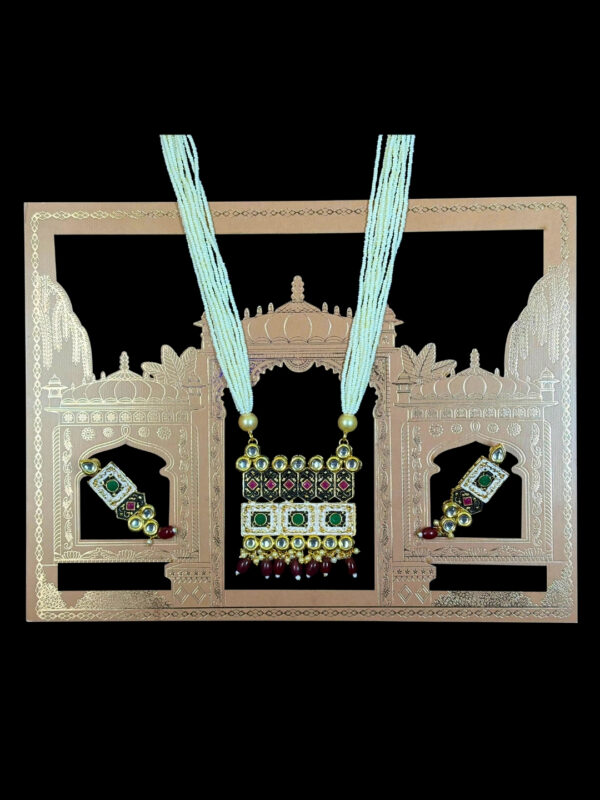 Abheera Pearl Long Necklace Set