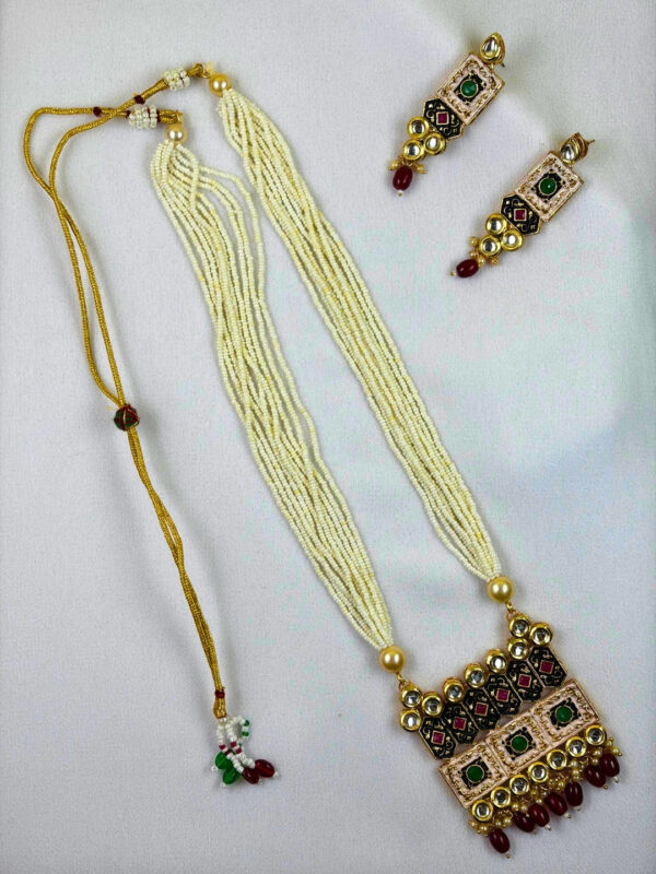 Abheera Pearl Long Necklace Set