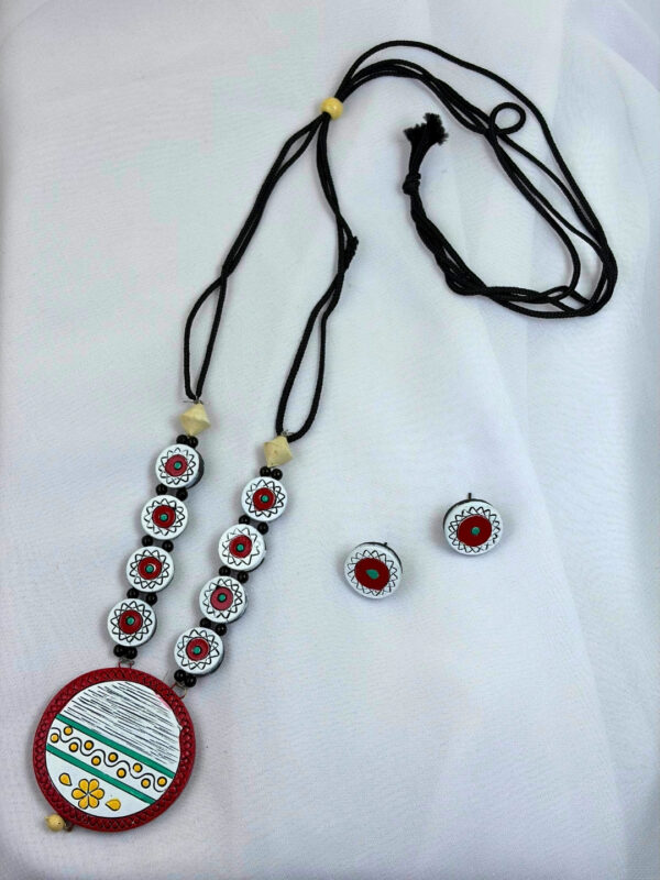 Rang Leher Terracotta Necklace Set | Handmade Clay Jewellery | Matee