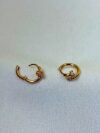 Tiny Crystal Wrap Mini Hoop Earrings