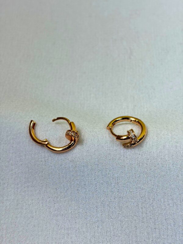 Tiny Crystal Wrap Mini Hoop Earrings
