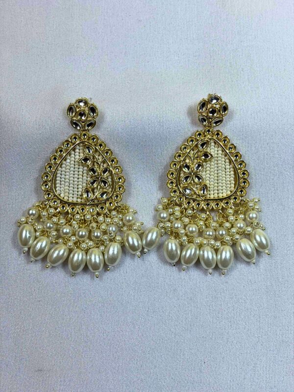 Satluj Pearl Drop Chandbali Earrings