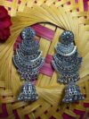 Sarod Oxidised Jhumka Earrings