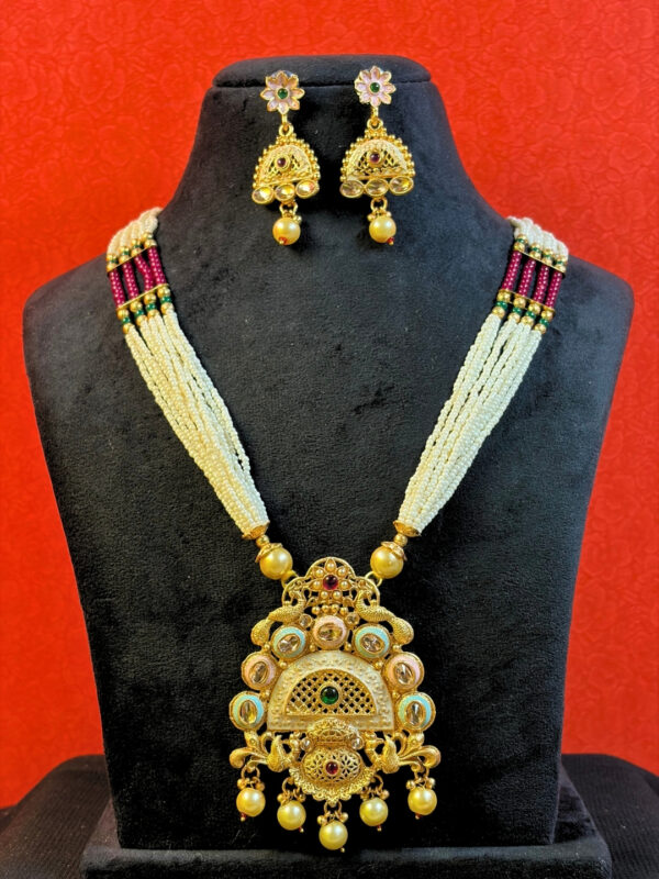 Parvati Pearl Long Necklace Set