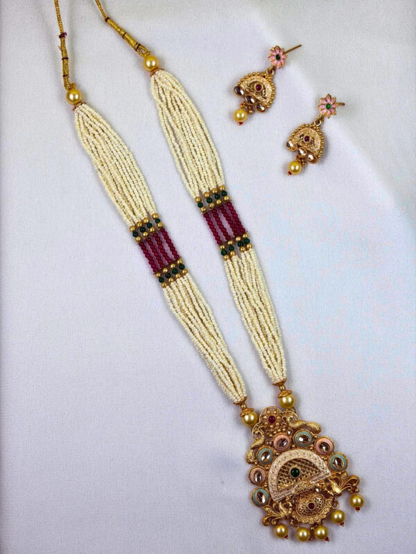 Parvati Pearl Long Necklace Set