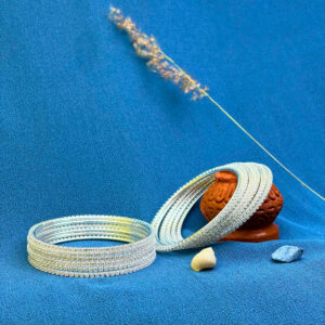 Chandrika Silver Stone Bangles