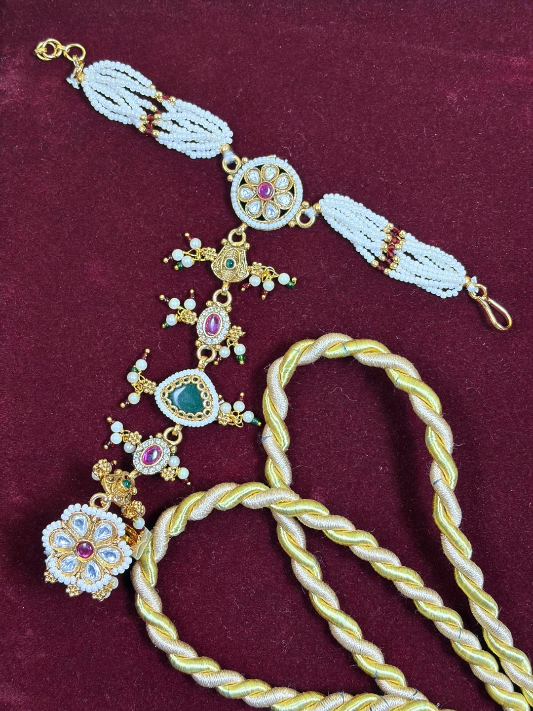 Anukriti Pearl Hath Phool Bracelet