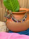 Prayagraj Kundan Pearl Jhumka Set