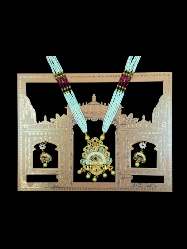 Parvati Pearl Long Necklace Set