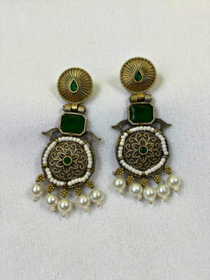 Floral Pearl Drop Earrings