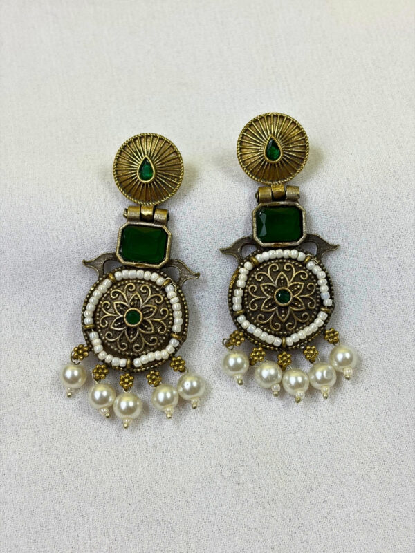 Floral Pearl Drop Earrings