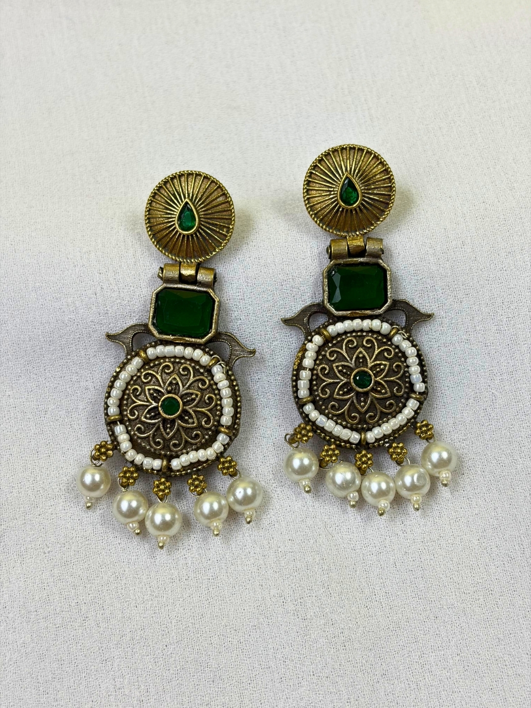 Floral Pearl Drop Earrings