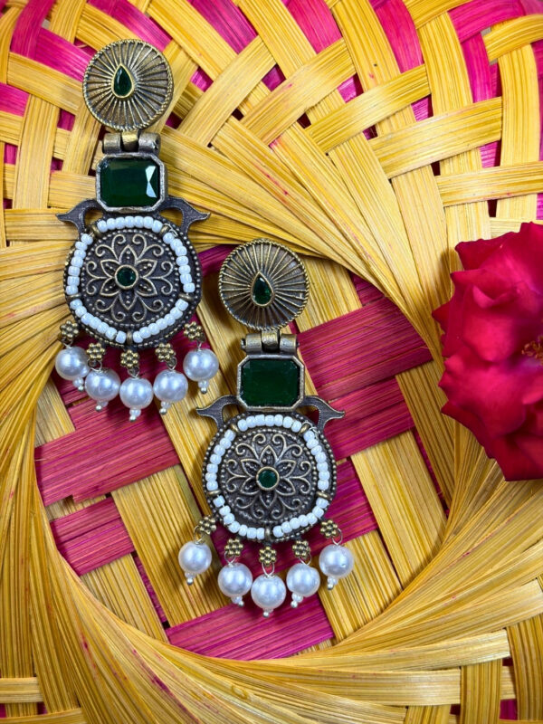 Floral Pearl Drop Earrings