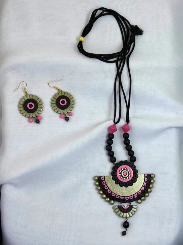 Chandrika Shringar Terracotta Necklace Set | Handmade Clay Jewellery | Matee