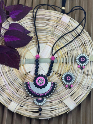 Chandrika Shringar Terracotta Necklace Set | Handmade Clay Jewellery | Matee
