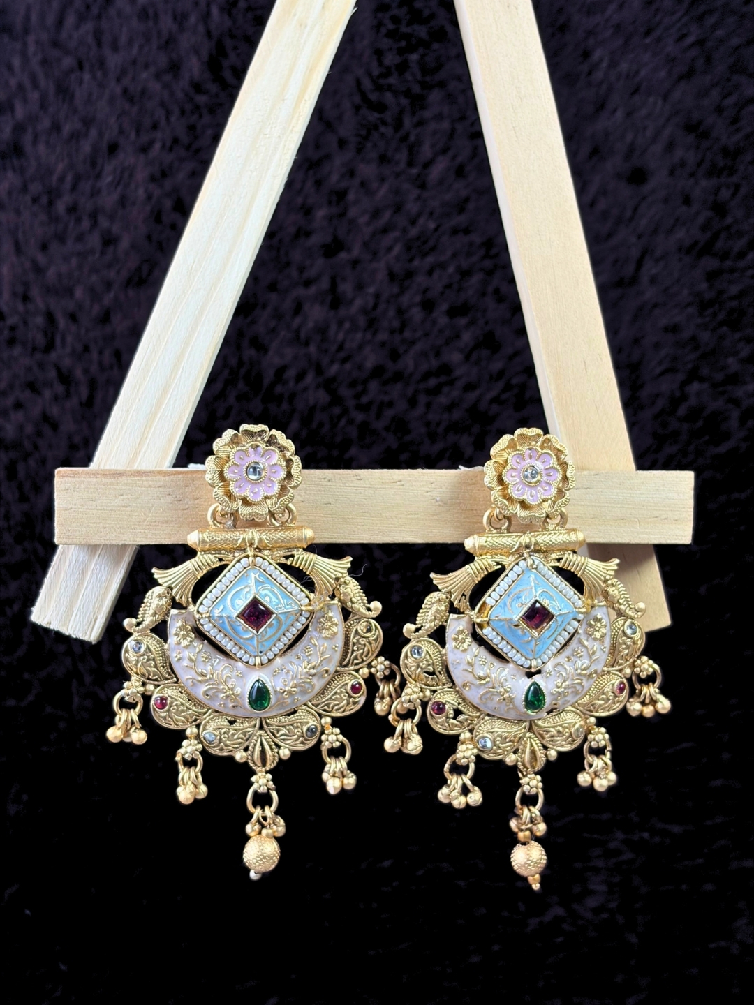 Myra Gold-Finish Earrings
