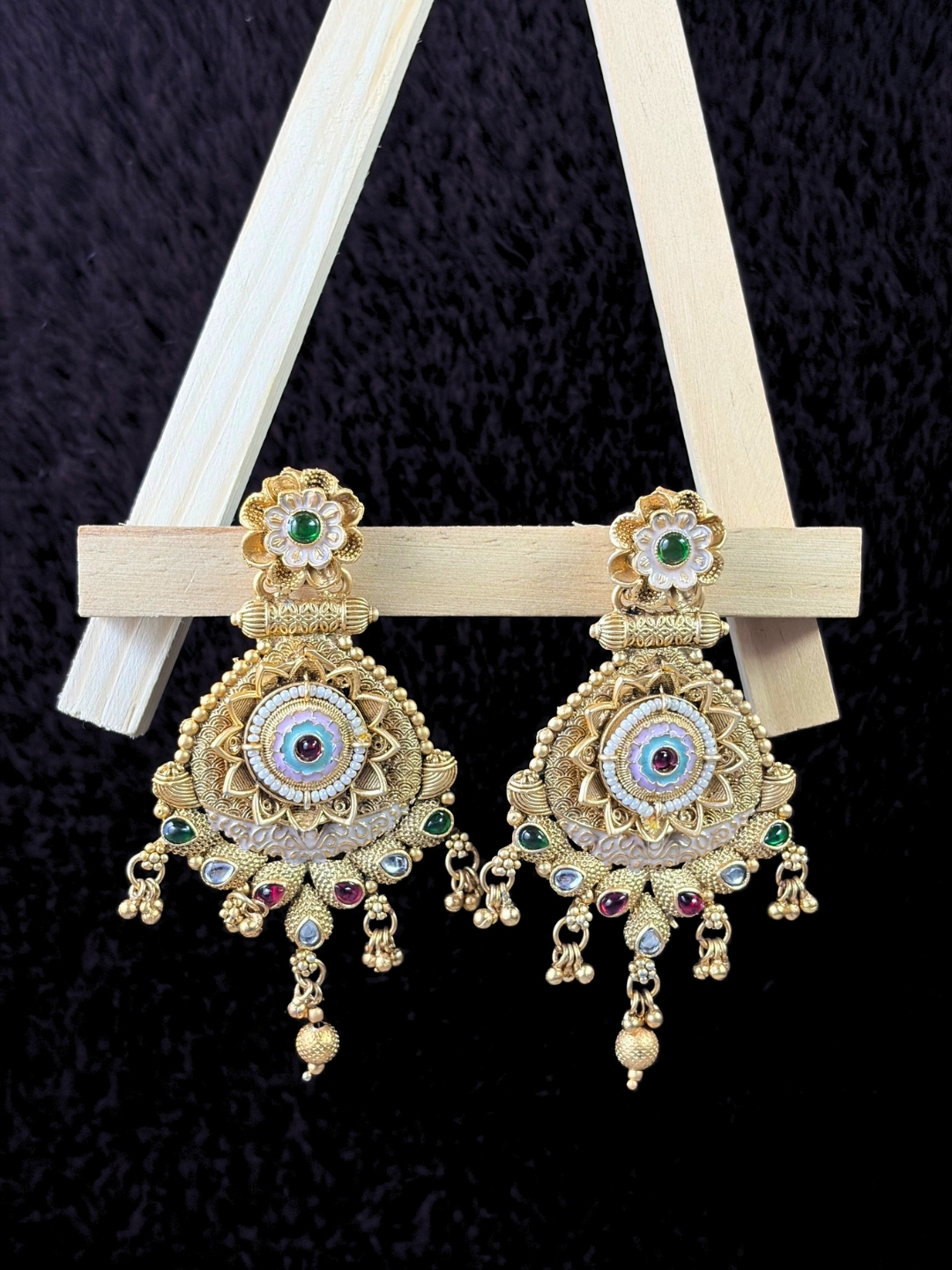 Riya Gold-Finish Earrings