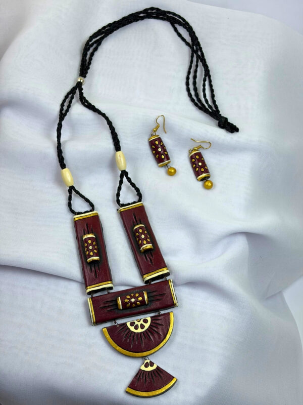 Shilp Aura Terracotta Necklace Set | Handcrafted Ethnic Clay Jewellery | Matee