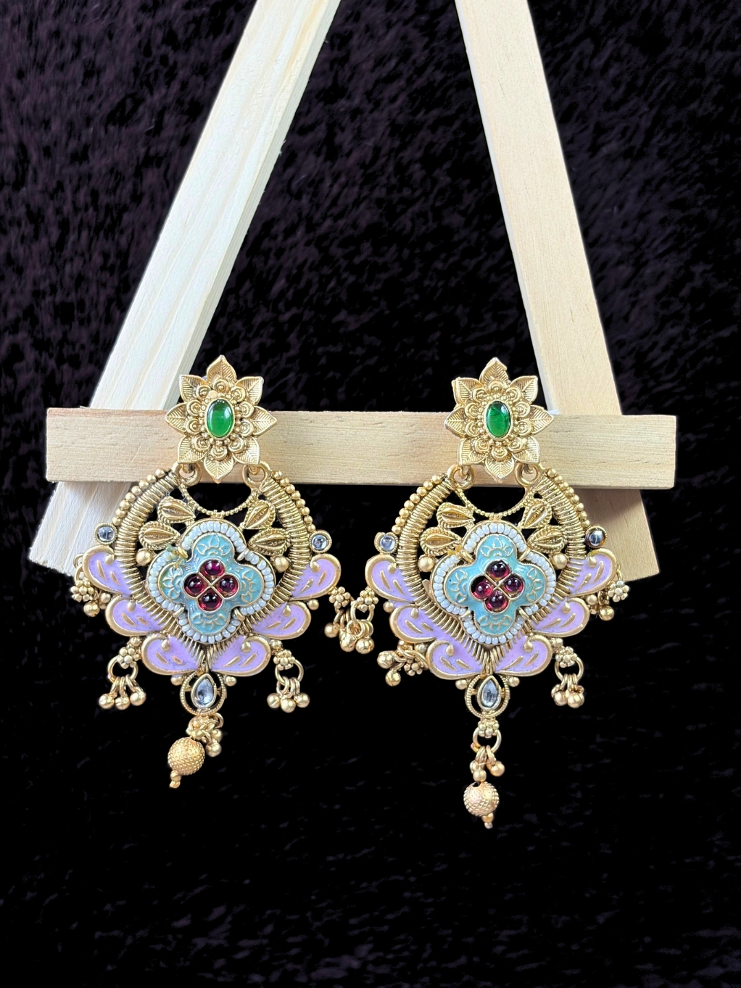Sriya Gold-Finish Earrings