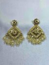 Jhelam Pearl Drop Chandbali Earrings