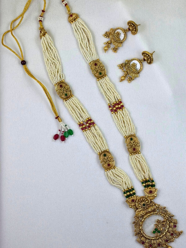 Prerna Pearl Long Necklace Set