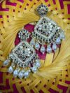 Jhelam Pearl Drop Chandbali Earrings