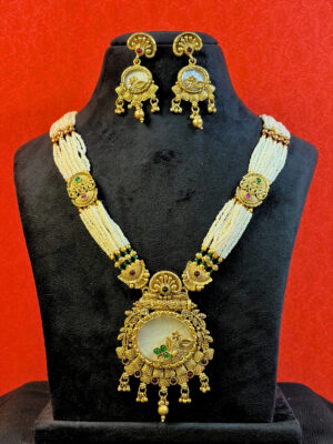 Prerna Pearl Long Necklace Set