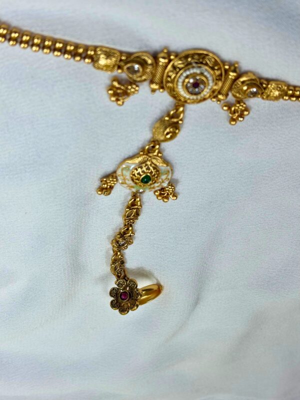 Isabella Royal Enamel Hath Phool Bracelet