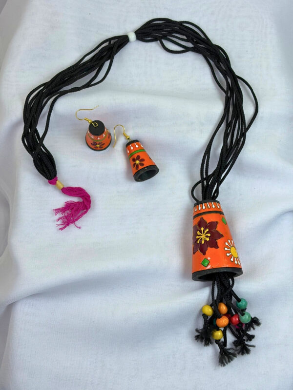 Utsava Terracotta Necklace Set | Handmade Floral Clay Jewellery | Matee