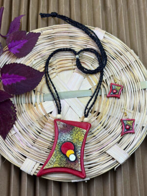 Tarang Terracotta Necklace Set | Handmade Clay Statement Jewellery | Matee