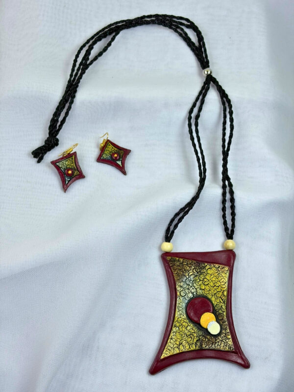 Tarang Terracotta Necklace Set | Handmade Clay Statement Jewellery | Matee