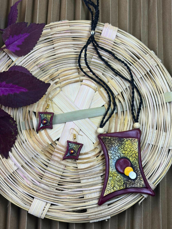 Tarang Terracotta Necklace Set | Handmade Clay Statement Jewellery | Matee