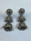 Tanpura Oxidised Jhumka Earrings