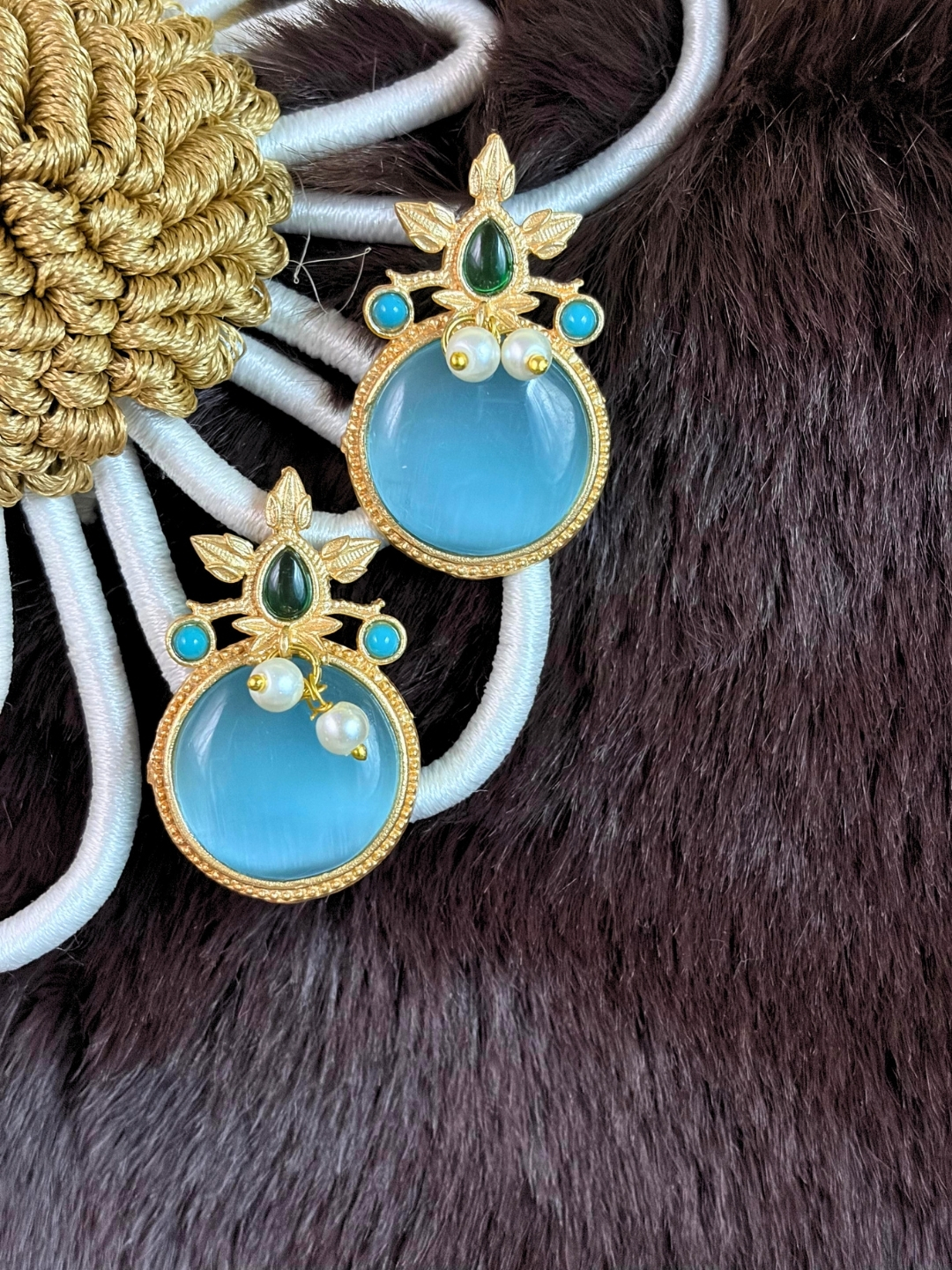 Jiyana Gold-Finish Earrings