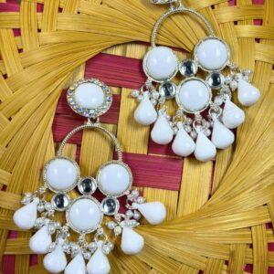 Raavi Pearl Drop Chandbali Earrings