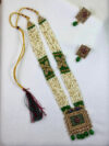 Akshara Pearl Long Necklace Set