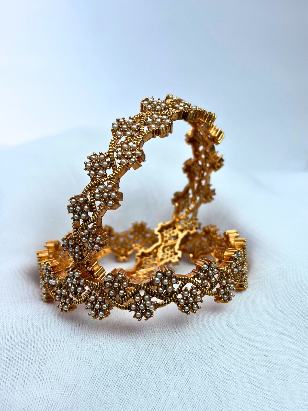 Tarini Pearl Floral Designer Kada