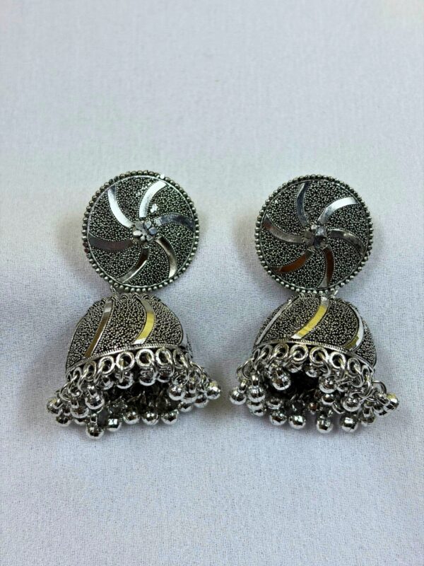 Sarangi Oxidised Jhumka Earrings
