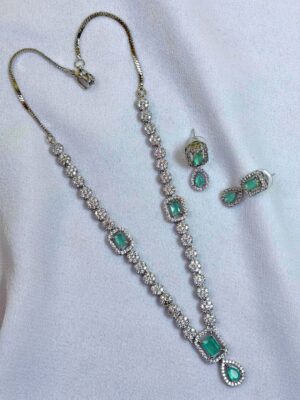 Padmavat Emerald Crystal Necklace Set