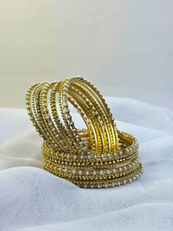 Ishira Pearl Sparkle Bangles