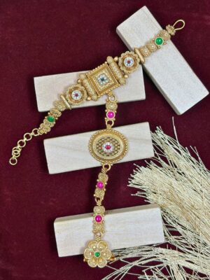 Eleni Royal Antique Hath Phool Bracelet
