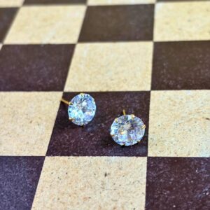 Classic Crystal Solitaire Stud Earrings
