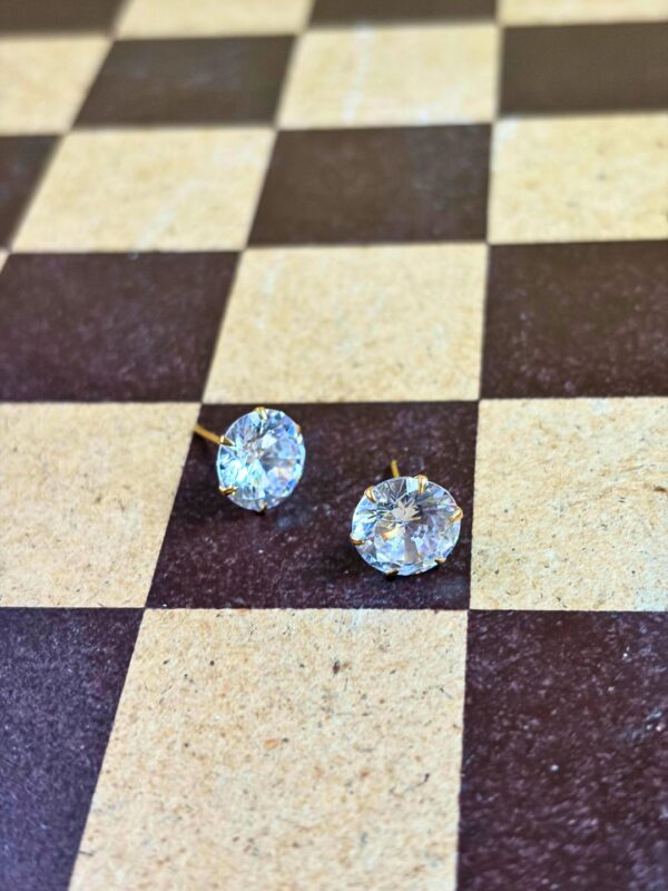 Classic Crystal Solitaire Stud Earrings