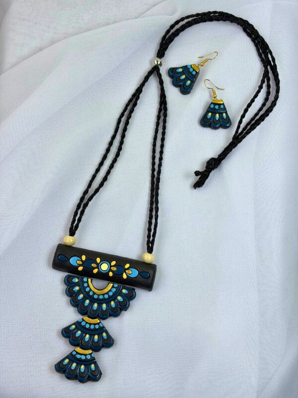Neelambara Kala Terracotta Necklace Set | Handmade Clay Jewellery for Women | Matee